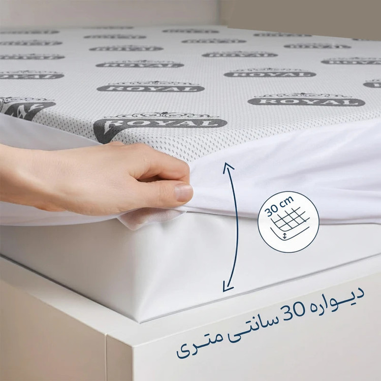 محافظ تشک کرون مدل ضد آب پلاس یک نفره سایز 200×90 سانتی متر